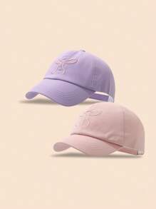Casquette de baseball pour enfants pour le printemps et l'été, casquette de baseball à sommet vide pour filles, chapeau de soleil avec protection UV pour queue de cheval, chapeau de soleil pour le printemps et l'automne pour les activités de plein air quotidiennes, pour enfants de 3 à 10 ans