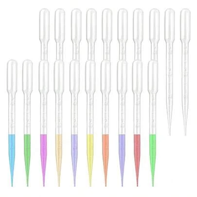 25PCS 3ML Plastic Dropper Pipettes, Disposable Eye Dropping Pipettes For Essential Oils, Home Use, Science Class, Lab Experiments, DIY Art