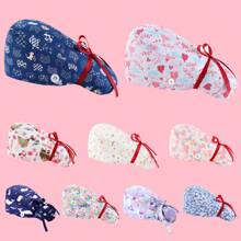 Touca de Enfermeira de Cabelo Longo Bonita, Touca Cirúrgica, Touca de Trabalho, Touca de Cabelo Longo, Acessórios de Enfermagem, Touca Cirúrgica Feminina, Design de Amarração, Com Fivela Antiderrapante, Faixa de Suor Embutida, À Prova de Poeira e Respirável, Adequada para Médicos, Enfermeiras, Salões de Beleza, Chefs, Confeiteiros, Garçons, Veterinários, Camareiras, Usável o Ano Todo