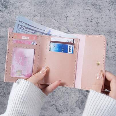 Mini Women's Wallet - Slim Card Holder With Multi Slots, Student ID Pocket, Compact Money Organizer For Daily Use  Slim Minimalist Wallet For Women - RFID Blocking Card Case, Cash & Coin Pocket, Travel-Friendly  Small Zipper Coin Purse With Card Slots - Compact Wallet For Students, Girls, Everyday Carry