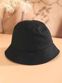 Unisex Polyester Reversible Solid Bucket Hat - Foldable, Suitable For Beach, Travel, Back To School Season - Multicolor - View 5