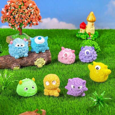 Halloween Mini Decor, Cartoon 3D DIY Accessories, Cute Bug-Eyed Monster Figurines, DIY Decoration Blind Bag Accessories, Car/Desk Decor, DIY Hair Clips, Dollhouse Decor, Holiday/Birthday/Christmas/Valentine's Day/New Year Gifts