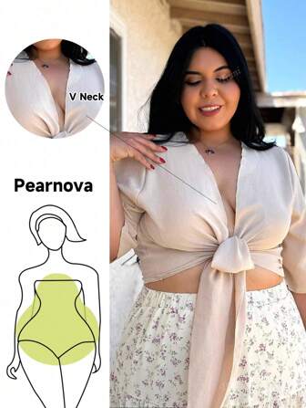 Truni Kimono de verano con cierre de lazo en talla grande de un solo color