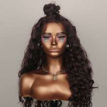 Half Body Mannequin Head With Shoulders - Realistic Display And Styling For Wigs, Jewelry, And Clothing - Durable Design For Salon, Shop, Or Home Use - Easy To Maintain - Brown - View 1