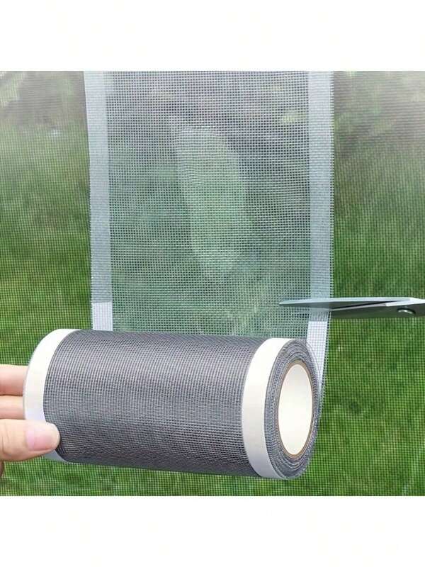 1/2 pezzi di nastro riparatore impermeabile per schermo 6,98 cm x 4,99 m, per pezze in plastica su finestre e porte, rete autoadesiva per riparazione zanzariere, film resistente agli strappi, materiale in plastica per varie superfici, sigillatura impermeabile.