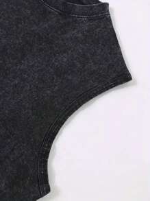 High-Quality Graphic Men's Sleeveless Vest T-Shirt - 230g Heavyweight Pure Cotton Washed Distressed Tank Top ("DINAMIKA" & Graffiti Tags Full Print, New Arrival, Fashion Casual All-Match, All Seasons Wear)