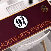 Warner Bros 1 pieza Alfombrilla de ratón grande con diseño de la plataforma 9 3/4 de Hogwarts de Harry Potter con licencia oficial, accesorio de computadora, artículo de oficina, impermeable y antideslizante, regalo de cumpleaños/boda/San Valentín - Rojo - Ver 10