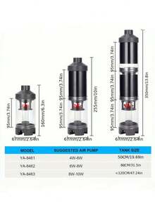1pc Silent Transparent Aquarium Cleaner, Fish Tank Filter, Fish Waste Collector, And Aquarium Wastewater Filter. Made Of Plastic. Suitable For Aquarium Accessories And Pet Supplies. Suitable For Both Large And Small Aquariums. Requires An Air Pump - Multicolor - View 9