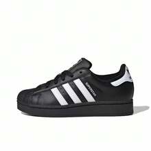 adidas originals Superstar 2 舒適百搭 低筒 兒童板鞋 黑色 - 黑色 - 查看 1