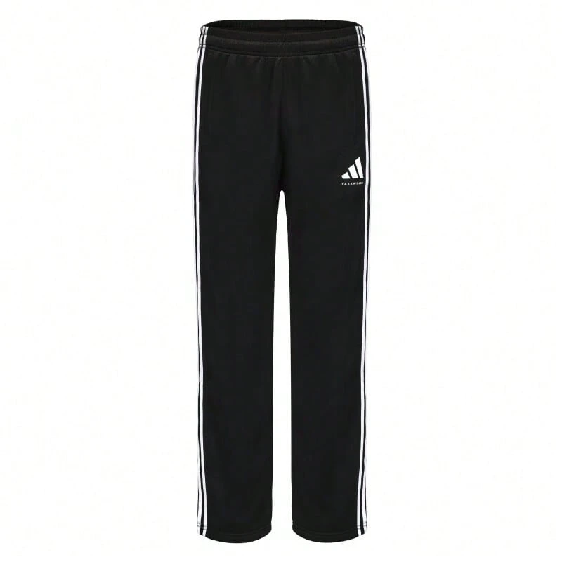 Adidas Casual Pants, Classic 3-Stripes Sweatpants, Loose Straight Leg Joggers, Campus & Street Style - Black - View 1