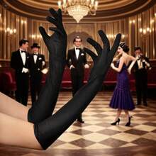 1 Piece / 3 Pieces 21-Inch Stretch 1920s Opera Gloves, Satin Long Gloves, Silk Gloves, 1920s Gloves, Opera Long Gloves, 1920s Style, Gatsby, Flapper Gloves Halloween Halloween Accessories