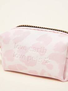 PETSIN 1 Stück PU-Material Hundetüten-Halter ohne Leine oder Tüten, Leoparden-Muster, für Hunde & Katzen für den Outdoor-Gebrauch