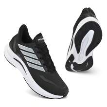 Men's Sports Tennis Shoes For Gym Running-Workout Comfortable Immediate Shipping - 黑白 - 查看 2