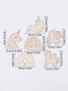 12PCS/18PCS/30PCS Wooden Unicorn Crafts: Festive Party Decorations, Artistic Room Accents, DIY Painting Projects, Wooden Handicrafts, Perfect Birthday Gifts