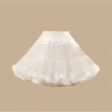 1 件女士洛丽塔衬裙，柔软无骨日常薄纱裙，洛丽塔公主蓬松芭蕾舞短裙，棉花糖云衬裙，透气短款薄纱裙秋季女士服装 - 白色 - 查看 2