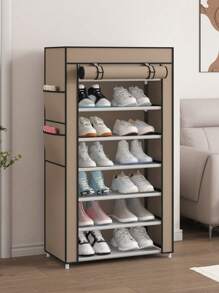 带盖鞋架，5-10 层高鞋架，大容量鞋架，节省空间，适用于衣柜、玄关、宿舍、卧室 - 彩色 - 查看 5
