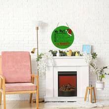 1pc Decorative Wooden Plaque, Today's Plan, Interesting Decor, Personalized Decor, Christmas Round Wooden Sign, Holiday Decor, Funny Christmas Party Decoration, Merry Christmas, Happy New Year, Christmas Gift, Christmas Hanging Ornament Home Decor Christmas Decorations Room Decor - Multicolor - View 4