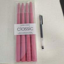 4 件 10 英寸锥形普通蜡烛，浅/深粉色/柔和色系列，适用于家居装饰、婚礼装饰、餐桌装饰、闺蜜礼物、女士礼物、冬季礼物、生日装饰、烛光晚餐、烛台、宴会、婚礼、情人节、无香蜡烛、浪漫装饰、四季皆宜 - 彩色 - 查看 12