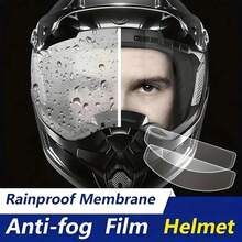 6/4/2/1片装摩托车头盔防雾防雨膜，通用头盔镜片防雾贴片，耐用PET纳米涂层，视野清晰，骑行配件 - 彩色 - 查看 2