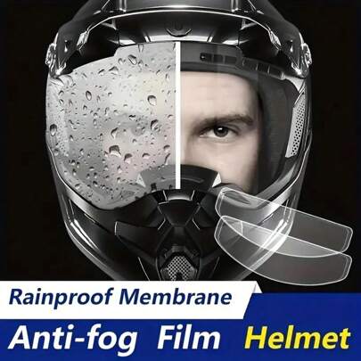 6/4/2/1pc Motorcycle Helmet Anti-Fog & Rainproof Film Universal Helmet Shield Anti Fog Film Patch Durable PET Nano-Coating For Clear Vision, Cycling Accessories