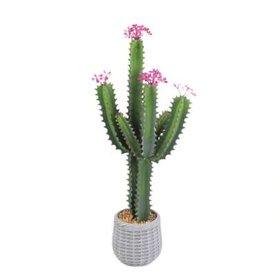 43Inch Artificial Cactus Plant, Faux Desert Cacti Potted Plant, Artificial Realistic Texture Potted Tall Fake Cactus For Home Office Living Room Bedroom Foyer Porch Artificial Cactus, 36" Faux Flowering Cacti Realistic Lifelike Fake Cactus Plant With Planter, Fake Big Cactus Plants For Indoor Outdoor Home Office Shop Garden 90cm Tall Faux Cactus Plant In Pot, Realistic Lifelike Texture With Natural Sand Base, Artificial Desert Potted Plant For Home Office Foyer Porch Decor Unique Housewarming Gift