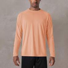 Men's Long Sleeve Shirts UPF 50+ UV Sun Protection Athletic Shirts For Hiking Running Workout Rash Guard-2025 - Apricot - View 5