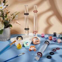 1pc/2pcs/3pcs/4pcs DIY Polymer Clay Roller Tools With Thickness Ring For Clay Craft DIY Ceramic Sculpture Shaping - Clear - View 8