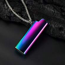 1 件奢华 J3 打火机盒，欧美嘻哈风格品牌男女通用长配件，适用于 BIC J3 全尺寸打火机 - 时尚耐用防爆金属打火机盒，防风简约复古耐用 - 彩色 - 查看 3