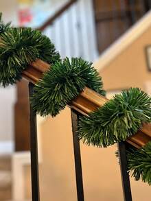 15 mètres Guirlande pour décorations de Noël - Décoration de fête verte douce non éclairée pour une utilisation intérieure ou extérieure - Verdure artificielle de haute qualité pour la maison et le jardin, ou décorations de mariage et de fête, décorations de Noël, décorations de sapin de Noël, décoration d'escalier, couronne, Noël, décoration de Noël pour la maison - Multicolore - Voir 7
