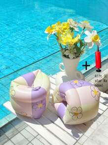 3 Pairs/1 Pair Swimming Ring Arm Ring, Buoyancy Ring, Pool Inflator With Handheld Push Pump Comes With, Easy To Use, Essential Gear For Learning To Swim, Water Life Jacket Airbag, Unisex For Holiday Parties, Beach Pool, Great Gift For Friends