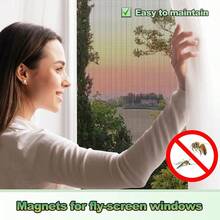 New 24 Pcs Magnetic Strips For Window Fly Screens SelfAdhesive Magnetic Strips Clips PunchFree Universal Strong Magnet For Fly Screens Window Net Insect Screen Mesh Curtains Door Curtains - 24pcs - View 2
