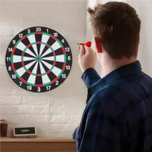 Dart Board Set, 4/6 Soft Tip Darts, Hangable - Dart Game Set, Indoor/Outdoor Relaxation Activities, Ideal For Competition And Gaming, Games For Family And Friends, Relieves Eye Strain