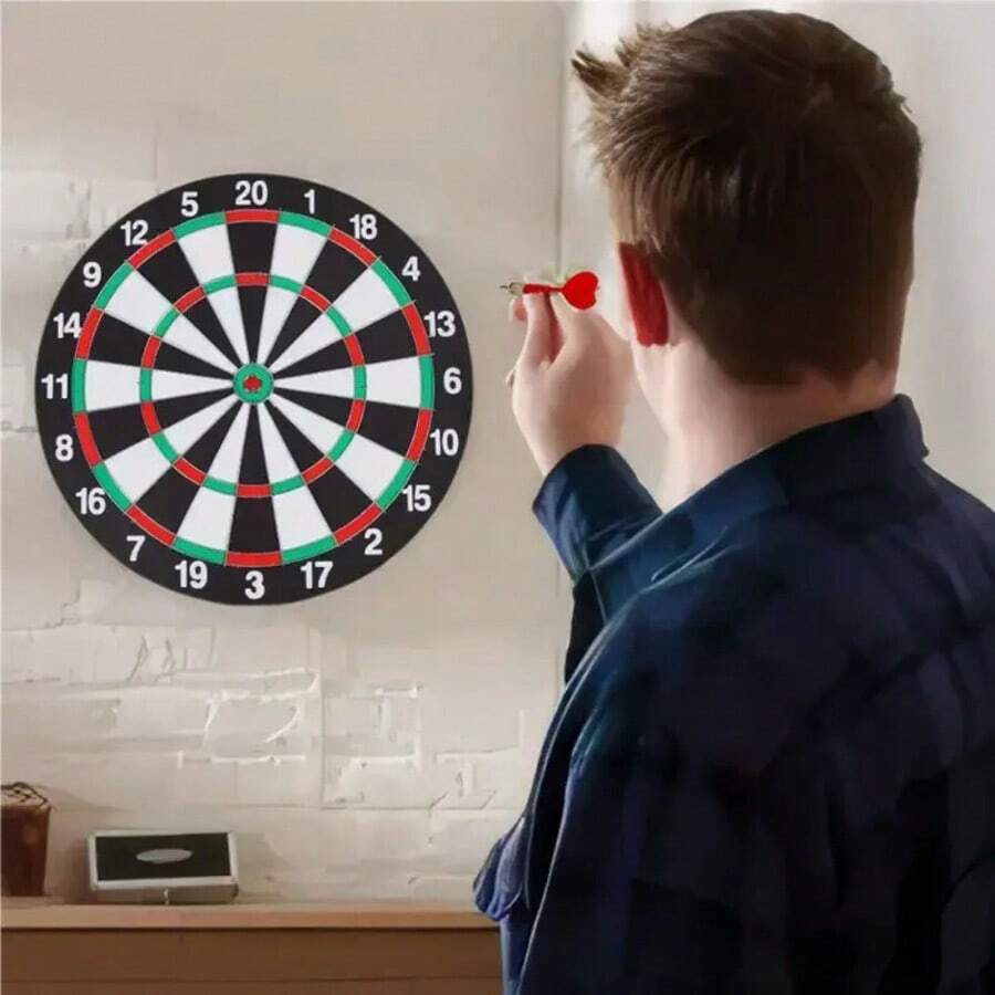 Dart Board Set, 4/6 Soft Tip Darts, Hangable - Dart Game Set, Indoor/Outdoor Relaxation Activities, Ideal For Competition And Gaming, Games For Family And Friends, Relieves Eye Strain