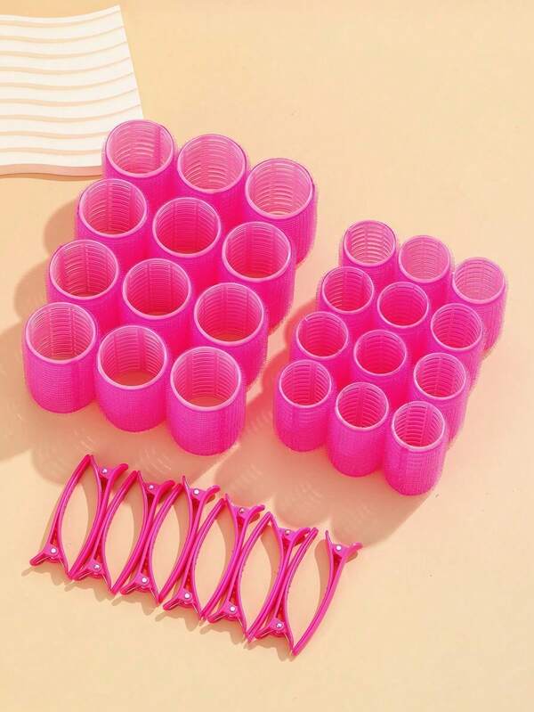 36pcs/Set Self-Grip Rollers Kit With 24Rollers And 12Clips, Salon Quality Curlers For Diy Hairstyling, Heatless Rollers, Hair Curlers, Curly Hair Brush, Rollers, Curly Hair Products, Curler, Rollers For Hair, Hair Curl, Curly Hair Tools, Hair Rollers,Heatless Waves,Travel Essentials,Travel Essential,Hairstyle,Hairdressing,Curly Hair,Hair Rollers,Hair Curler,Heatless Curl,Heatless Curls,Hair Curlers,Rollers,Hair Curl,Rollers For Hair,Curly Hair Tools,Hair Rollers,Hair Roller,Curls Diffuser,Hair,Travel,Hair Products,Hair Tools,Hair Stuff,Barber,Barber Accessories,Barbershop,Hairdressing Equipment