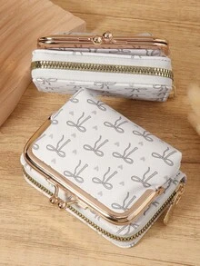 Ví nữ da PU ngắn có khóa kéo & móc khóa Túi đựng tiền dung tích lớn đa năng cho nữ, đựng thẻ xu, nhẹ, thời trang hiện đại, khóa kéo công sở, thẻ tín dụng, trang phục thường ngày cho nhà giáo, quà tặng cho giáo viên, kỷ niệm, sinh nhật, dành cho phụ nữ, dành cho nữ, nhân viên văn phòng - Màu Hồng Tươi - Xem 10