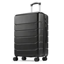 28" Luggage, Expandable Hard Side Luggage With Spinner Wheels, Large Capacity Luggage, Casual Student Travel Hard Shell ABS Durable Lightweight Travel Luggage With TSA Lock, Blue, Black - 黑色 - 查看 1