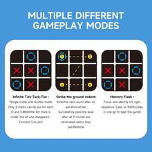 1pc Kids 4IN1 TIC TAC TOE Game Toy 1V1 Battle,Whack-A-Mole,Memory Challenge Party Board Puzzle Game Console For Boys Girls Christmas Gifts