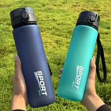 1pc 33OZ/1000ml Outdoor Large Capacity Sports Water Bottle With Time Markings, Large Capacity Water Bottle With Handle Strap And Drinking Spout, Suitable For Outdoor Sports, Fitness, Cycling, Camping, School, Holiday Gifts, Birthday Gifts - Multicolor - View 2