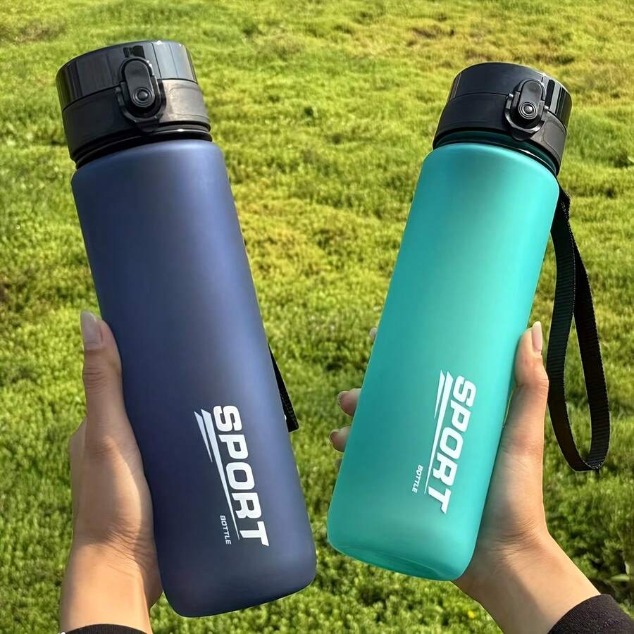 1pc 33OZ/1000ml Outdoor Large Capacity Sports Water Bottle With Time Markings, Large Capacity Water Bottle With Handle Strap And Drinking Spout, Suitable For Outdoor Sports, Fitness, Cycling, Camping, School, Holiday Gifts, Birthday Gifts