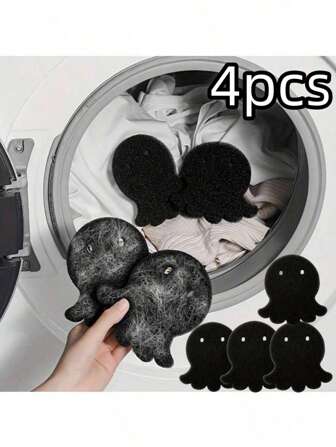 2 Pieces Reusable, Anti-Tangling Cleaning, Laundry Adhesive, Washing Machine Lint Sponge, Multi-Functional Portable Clothing De-Fluffing Device, Non-Electric Brush, For Removing Pet Hair, Cleaning Supplies