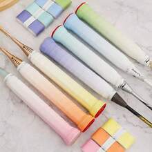 12片/10片/6片/2片/1片装渐变色握把胶带,PU材质,防汗,彩虹渐变设计,握感舒适,增强击球效果,减震,适用于羽毛球拍、鱼竿、自行车把手、匹克球拍、板球拍、高尔夫球拍、棒球拍、各种球拍及手柄,粉色/紫色/蓝色/绿色/青色/黄色/橙色 - 彩虹色,男女通用,手柄替换配件,球拍保护胶带 - 彩色 - 查看 6