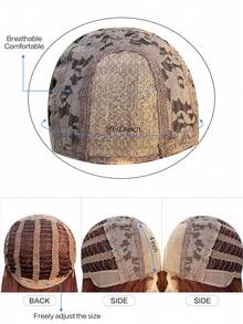 alicegarden Forehead Lace 4 * 1, Forehead Lace Straight Wig, Red 32 Inch Daily Natural Semi Woven, Natural Daily Use Realistic Wig - Red - View 7