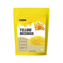 [Arrive In Three Days] 1/2/3 Pack Yegbong Natural Beeswax Particles Multi-Purpose Cosmetics DIY Skin Care Lip Candle - Yellow 100g - View 2
