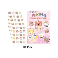 40/100 片可爱熊猫蛋糕痘痘贴，痘痘贴可遮盖痘痘和瑕疵，温和清洁身体皮肤贴，节日礼物 - 粉色 - 查看 10