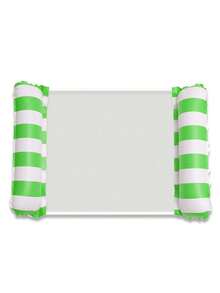 1 件网状充气泳池吊床 - 条纹成人躺椅，适合度假、聚会和放松，有粉色、黄色、白色、绿色、蓝色可选，户外吊床，海滩和泳池必备，非常适合拍照 - 彩色 - 查看 9