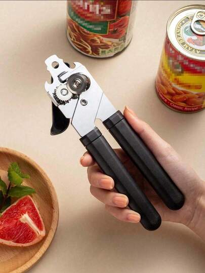 Pembuka Kaleng 3-in-1, Pembuka Kaleng Tugas Berat, Pembuka Kaleng Multifungsi, Cocok untuk Lansia dan Mereka yang Memiliki Kekuatan Tangan Lemah, Pembuka Kaleng Manual Serbaguna, Cocok untuk Rumah, Dapur, Restoran, Peralatan Dapur, Harga Terjangkau, Perlengkapan Pesta Natal, Aksesori Dapur, Hadiah Natal