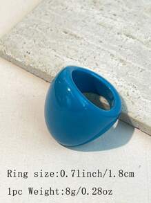 1pc New Simple Ocean Theme Resin Bracelet With Geometric Glitter Design, Tie Dye, Versatile For Banquet And Party, Suitable For All Seasons, Blue