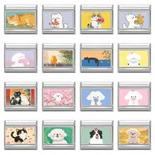 (Unassembled Product) 1 Pc DIY Creative Jewelry Accessories, Cartoon Cat Dog Animal Element DIY Bracelet Necklace Ring Anklet, Fashionable Exquisite Cute Handmade Modular Bracelet - M292313 - View 5