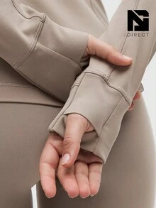 Lululemon Define Jacket Nulu Women's Lightweight, Full Zip Running Track Jacket-For Yoga Gym Running-Sweat-Wicking-Yoga-All Seasons Sport-Spring/Summer-Autumn/Winter-Mother's Day Gifts-Father's Day Gift - Warm Ash Grey - 查看 5