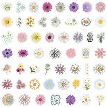 55PCS Daisy Stickers Vinyl Aesthetics Stickers Scrapbooking, Diary, Laptop, Bumper, Skateboard, Water Bottle, Computer, Phone, Cartoon, Hard Hat, Car Stickers And Decals - Multicolor - View 3
